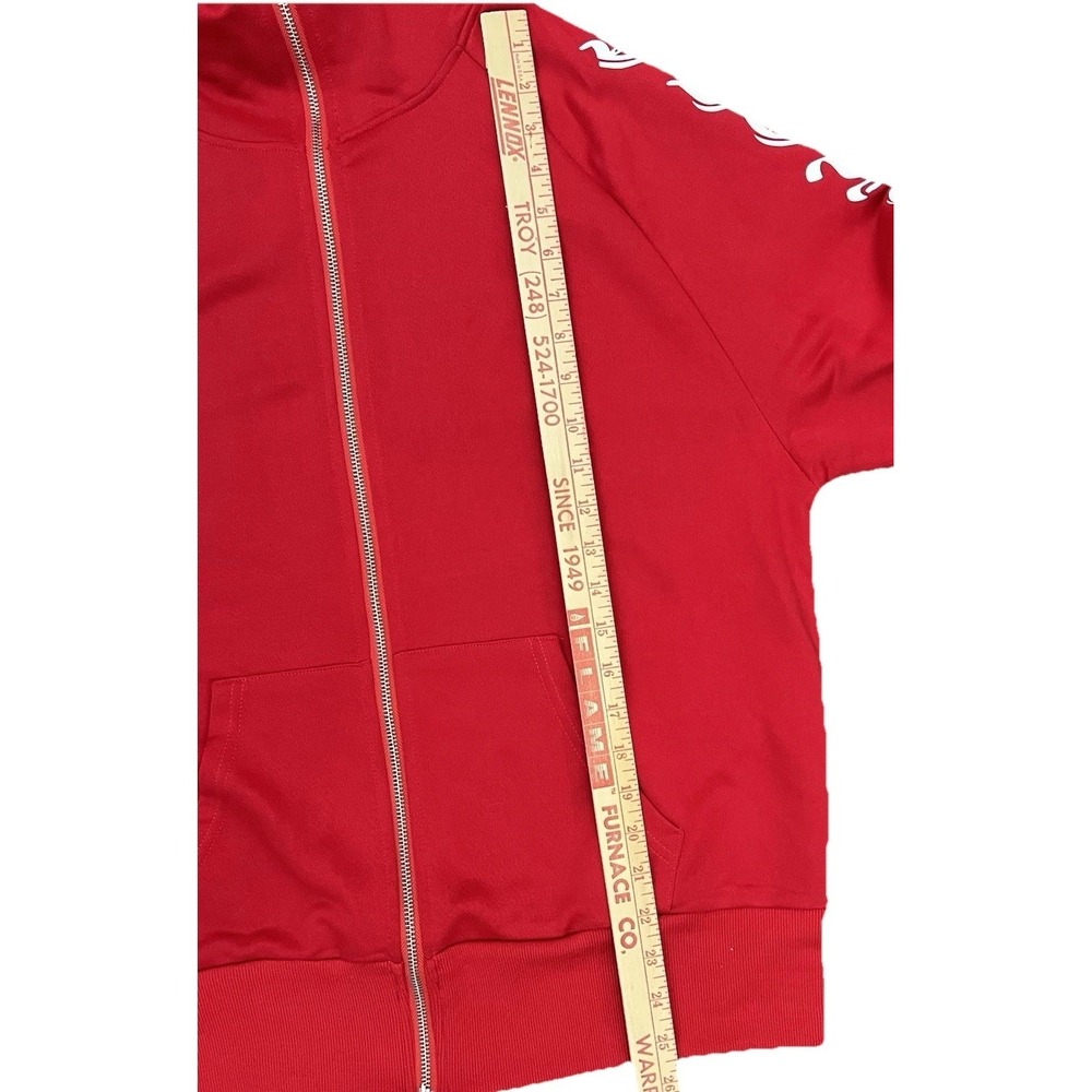 SHEIN EMRG EMRG Jacket Full Zip Hoodie Size L  Graphic Fight Hard Red  White - Picture 8 of 9